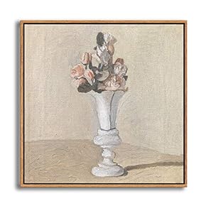 Framed Canvas Wall Art Metaphysical Still Life with Triangle by Giorgio Mordian Canvas Prints Home Artwork Decoration for Living Room,Bedroom - 16x16 inches