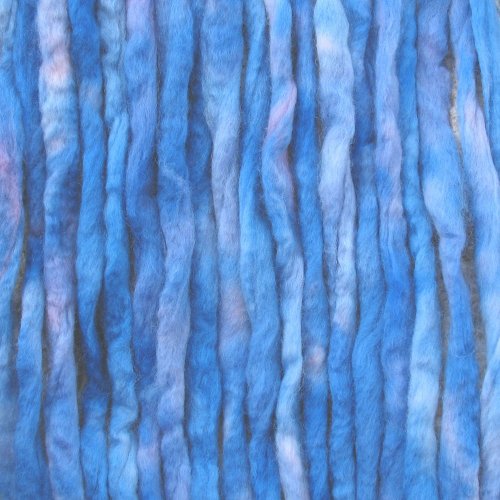 Wool Roving Craft Fiber. Hand Dyed Soft BFL Wool Top. Pre-drafted for easy Hand Spinning, Needle Felting, Wet Felting, Weaving, Embellishments and Felted Soap. 1 Ounce, Copenhagen Blue