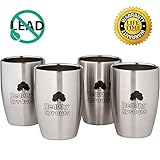 Healthy Sprouts Stainless Steel Kids Cups (4 Pack) – 8 Oz Vacuum Insulated Dual Wall Steel Sippy Cups for Toddler Baby