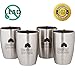Healthy Sprouts Stainless Steel Kids Cups (4 Pack) – 8 Oz Vacuum Insulated Dual Wall Steel Sippy Cups for Toddler Baby