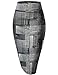 Hybrid & Company Women's Techno/Scuba Stretchy Office Pencil Skirt KSK43584 10670 Black/Mult M