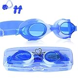 Kids Swim Goggles with Anti-fog, Waterproof & UV Protection Water Goggles, Clear PC Lens Swimming Goggle Perfect for Girls, Boys, Children, Teens from 3 to 10 Years