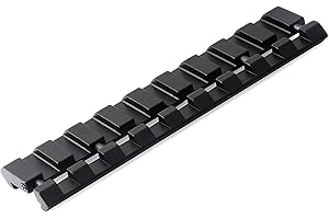 HIGOO 11mm Dovetail to 20mm Picatinny/Weaver Low Pro Snap-in Rail Adaptor 4 Slot & 9 Slot for Red Dot Reflex Holographic Sight Laser Scope and Other Optics