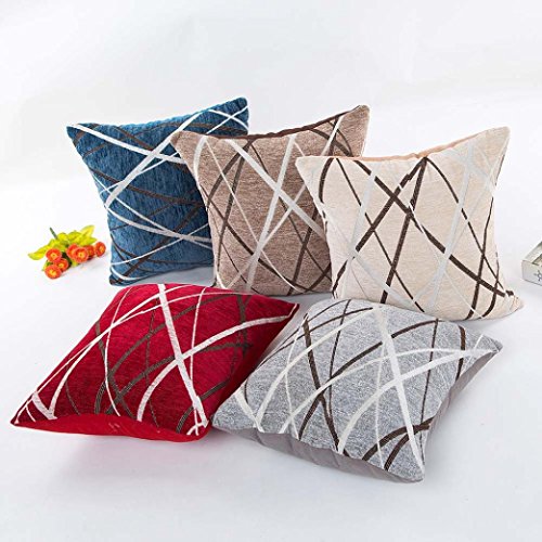 Hot Sale Pillowcase,WM & MW Geometry Plush Throw Pillow Cover Cushion Cover for Sofa Bed Home Decor (Gray) - Thumbnail 3