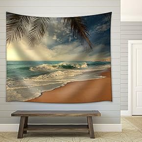 Tropical Beach - Fabric Wall Tapestry Home Decor - 51x60 inches