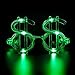 Fun Central G733 LED Light Up Green Dollar Shades