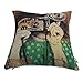 Monkeysell Pillow Cover Linen Throw Pillow Case Square Pillowcase for Sofa