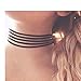 Five Strands Fashion Western Style Handmade PU Leather Necklace Velvet Chock