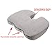 L'ALYSSE Coccyx and Sciatica Orthopedic Comfort Memory Foam Seat Cushion for Office Chair, Truck Drivers,planes and Cars (grey)