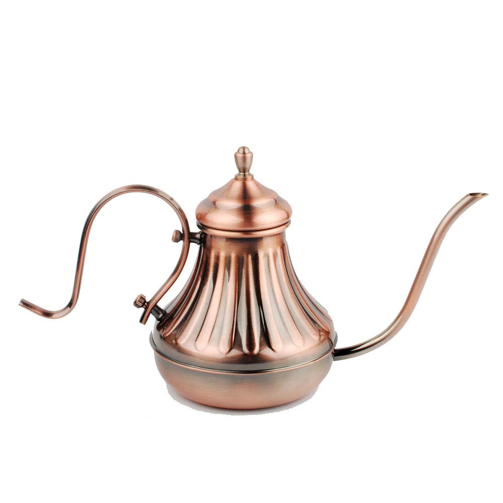 Photo 1 of ***dirty***NWFashion Copper Pour Oven Coffee Kettle Gooseneck and Narrow Spout Electric Drip Stove Top Tea Pot (650ml)