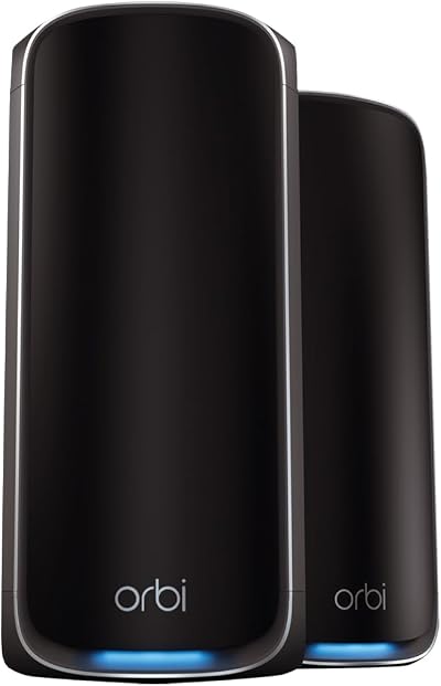 NETGEAR Orbi 970 Series WiFi 7 Mesh System RBE972SB 10G Port 5400 sq ft