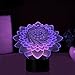 MOLLY HIESON 3D Lotus Flower Night Light Touch Switch Table Desk Optical Illusion Lamps 7 Color Changing Lights LED Table Lamp Xmas Home Love Birthday Children Kids Decor Toy Gift