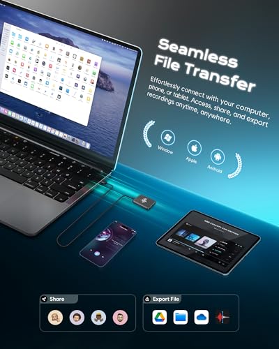 128G (9800 Hour) Voice Activated Recorder, Double-Sided Magnetic Audio Recorder with Playback, MP3 Form Voice Recorder with AI Noise Reduction, USB-C Listening Devices, 70H Continuous for Lectures