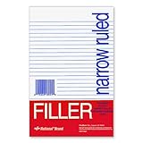 National Brand Filler Paper, Narrow Ruled, 8.5 X 5.5 Inches, 100 Sheets (13551)