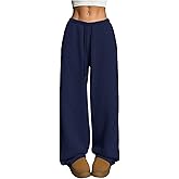 RoseSeek Women's Wide Leg Baggy Sweatpants Drawstring Waist Loose Sweat Pants Streetwear