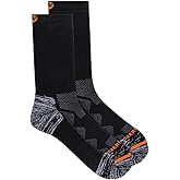 Merrell Unisex Work Premium Work Crew Socks 1 Pair, Black, Large/X-Large