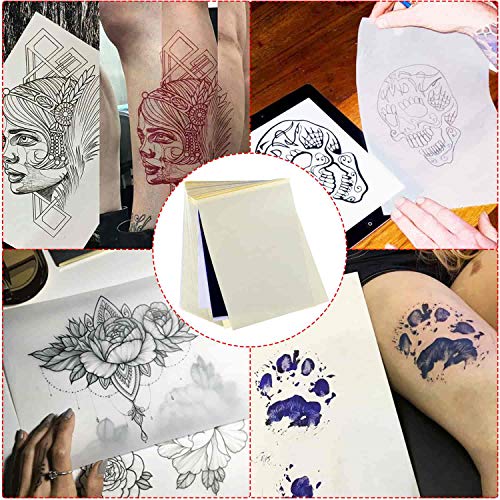 Tattoo Transfer Paper, Cridoz 100 Sheets Tattoo Stencil Transfer Paper