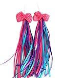 HugeDE Kids’ Bicycle Bike Bowknot Streamers Scooter Handlebar Tassel Streamers for Boys Girls