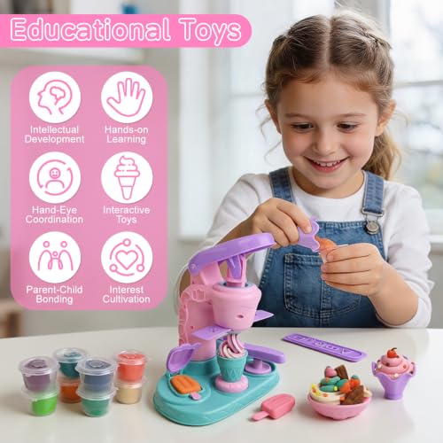 Play Doh, Diealles Shine Playdough for Children with 12 Dough Bottles, Play Doh Plasticine for Children