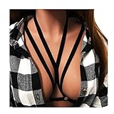 Harness Bra, toraway Sexy Womens Harness Bra Elastic Cage Strappy Hollow Out Bra (Small, Black)
