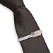 2 Pc Tie Bar Clip and Lapel Pin Set USA American Flag Patriot Collection Gift-Boxed