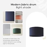 MiniSun Small Modern Black Fabric Drum Light Shade 25cm Shade Width view 2