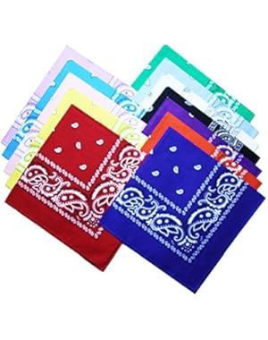 Paisley One Dozen Cowboy Bandanas