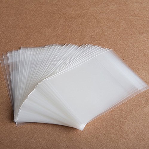 image for Scholmart 200 pcs Adhesive Treat Bags Clear - Self Sealing OPP Plastic