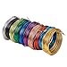 PandaHall Elite 1 Box of 10 Rolls Aluminum 12 Guage Jewely Craft Making Beading Craft Wire 32 Feet/Roll Mixed Color