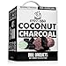 Coconut Charcoal BBQ Briquettes | Organic, Long-Burn, High Heat, Low Ash, No Sparks | Perfect for Christmas & Winter Grilling, Cookouts, Smokers & Roasting | Even Burn & Mild Flavor - 1PACK