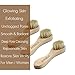 Natural Bristles - Face Cleansing Brush, Deep Pore Scrub Face Cleanser & Exfoliating - Set of 3 Pack Wooden Handle, For Men or Women, Facial Cleaning Brushes Exfoliator. For Dry Skin Brushing