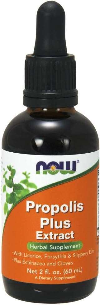 NOW Supplements, Propolis Plus Extract Liquid with Dropper, Herbal Supplement, 2-Ounce: Health & Personal Care