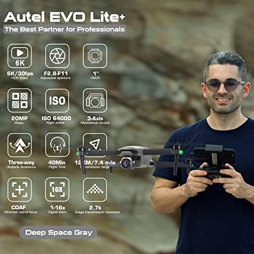 Autel Robotics EVO Lite+ Premium Bundle, 1'' CMOS Sensor with 6K HDR ...