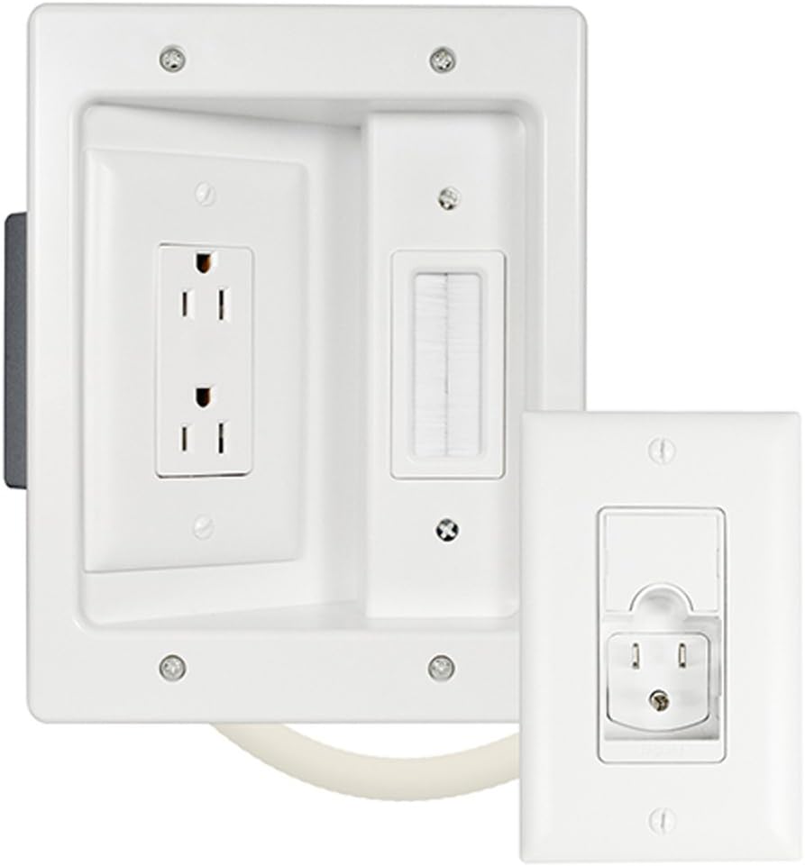 Legrand, Home Office & Theater, In Wall TV Power Kit, White, CPT306WV1: Electronics