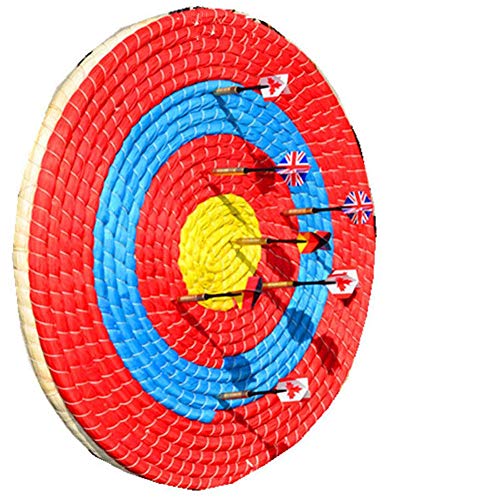 dostyle Traditional Solid Straw Round Archery Target Shooting Bow Coloured Rope Target Face Three Layer for Shooting Practice