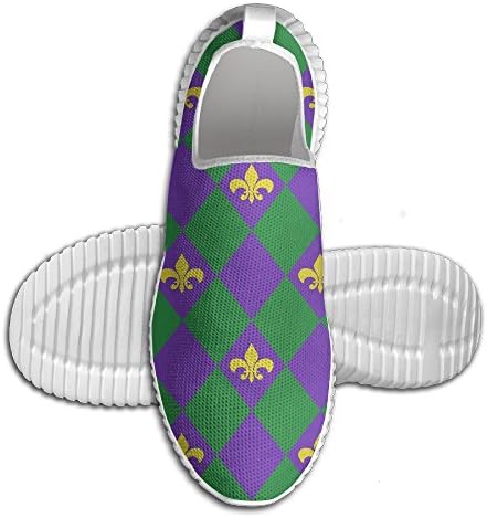 Fleur De Lys Diamonds Lightweight Breathable Casual Sports Shoes Fashion Sneakers Walking Shoes 41