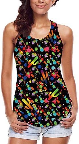 Leapparel Women's Cool Design 3D Printed Sleeveless Racerback Tank Top Vest Shirts