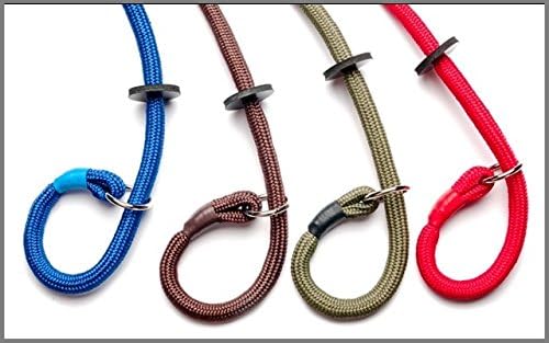 Dog & Field Deluxe Gundog Slip Lead, Red. Super Soft Braided Nylon Slip Lead for Dogs With Rubber Stopper Easy To Slip On - Image 5