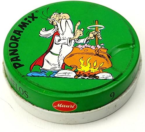 Astérix - Mauri Caramelos - 3/4 - Boîte verte, Astérix dans les bras d'Obélix/Boîte rouge, Obélix avec Idéfix dans les bras