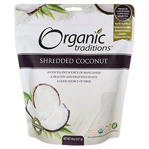 Organic Traditions Shredded Coconut -- 8 oz
