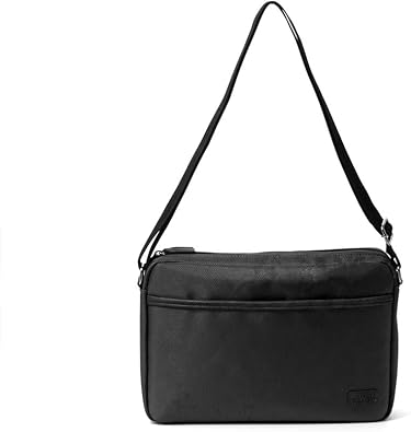 Amazon フランコフェラーロ メンズ ギフト ショルダーバッグ 長さ調整可能 外側ポケットあり ブラック Franco Ferraro メンズバッグ 財布