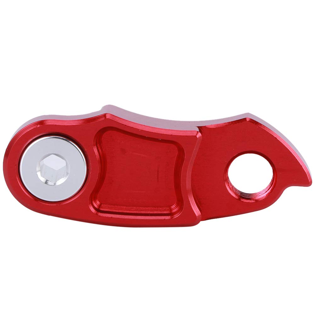 Keenso Bicycle Tail Hook, Bike Rear Derailleur Hanger, Aluminium Alloy, Extension, Red, for Mountain Bikes, City Rides, Commuting, and Maintenance