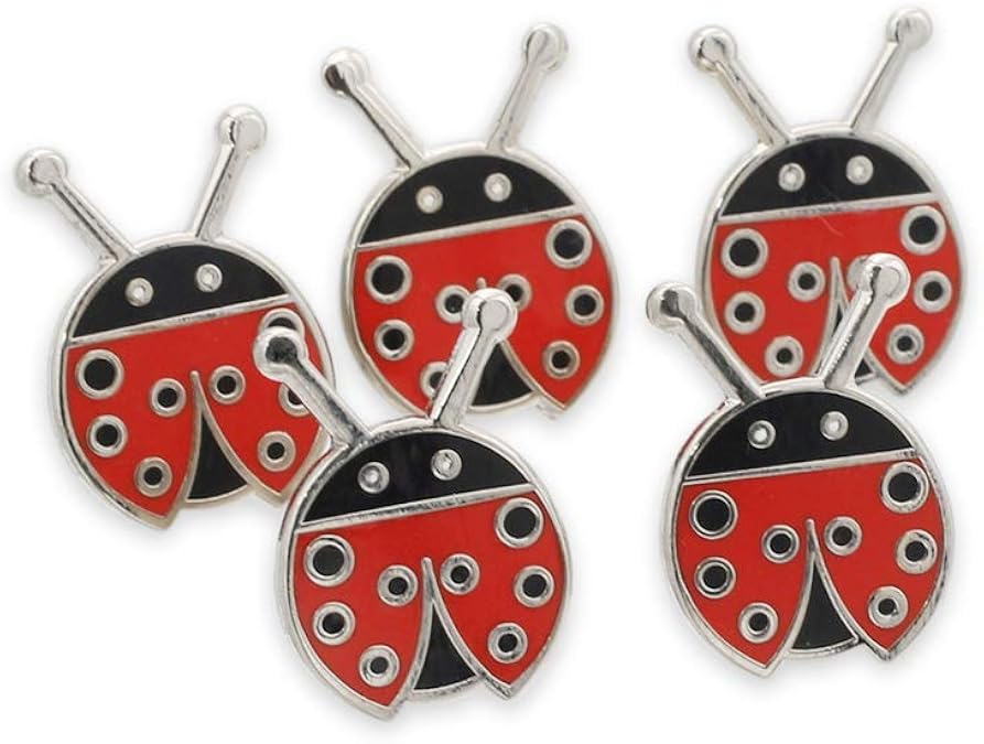 Cute Ladybug Hard Enamel Lapel Pin 5 Pins Jewelry