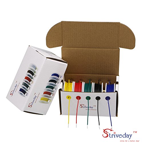 Striveday™ 20 AWG Hook Up Wire 1007 PVC Solid wire Kit box Electric wire 20 gauge 300V Cable (19.6ft Each Color) - Thumbnail 6
