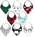 Baby Bandana Drool Bibs Gift Set For Boys And Girls, Unisex 8 Pack Organic Cotton With Snaps 