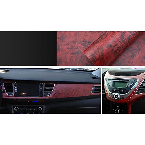 HOHO 20"X49" Wood Grain Textured Wrap Vinyl Sticker Paper Film Decal for Car Interior Furniture Office Appliances - Thumbnail 3