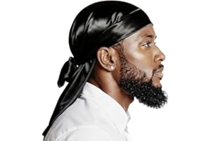 Premium Mulberry Silk Durag & Sleep Cap | 100% Protection for Waves, Curls,Braids, Locs & Natural Hair,Head Wrap Men & Women 