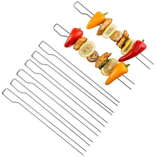 Bruzzzler Grillspieße aus rostfreiem Edelstahl, ideal als Schaschlikspieße, Garnelenspieße, Geflügelspieße etc…