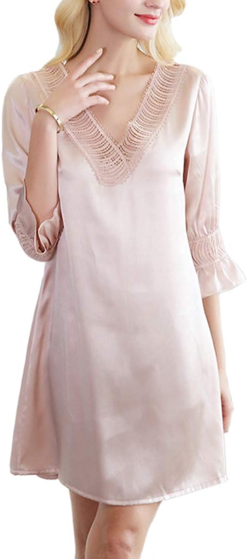 pink silk nightdress