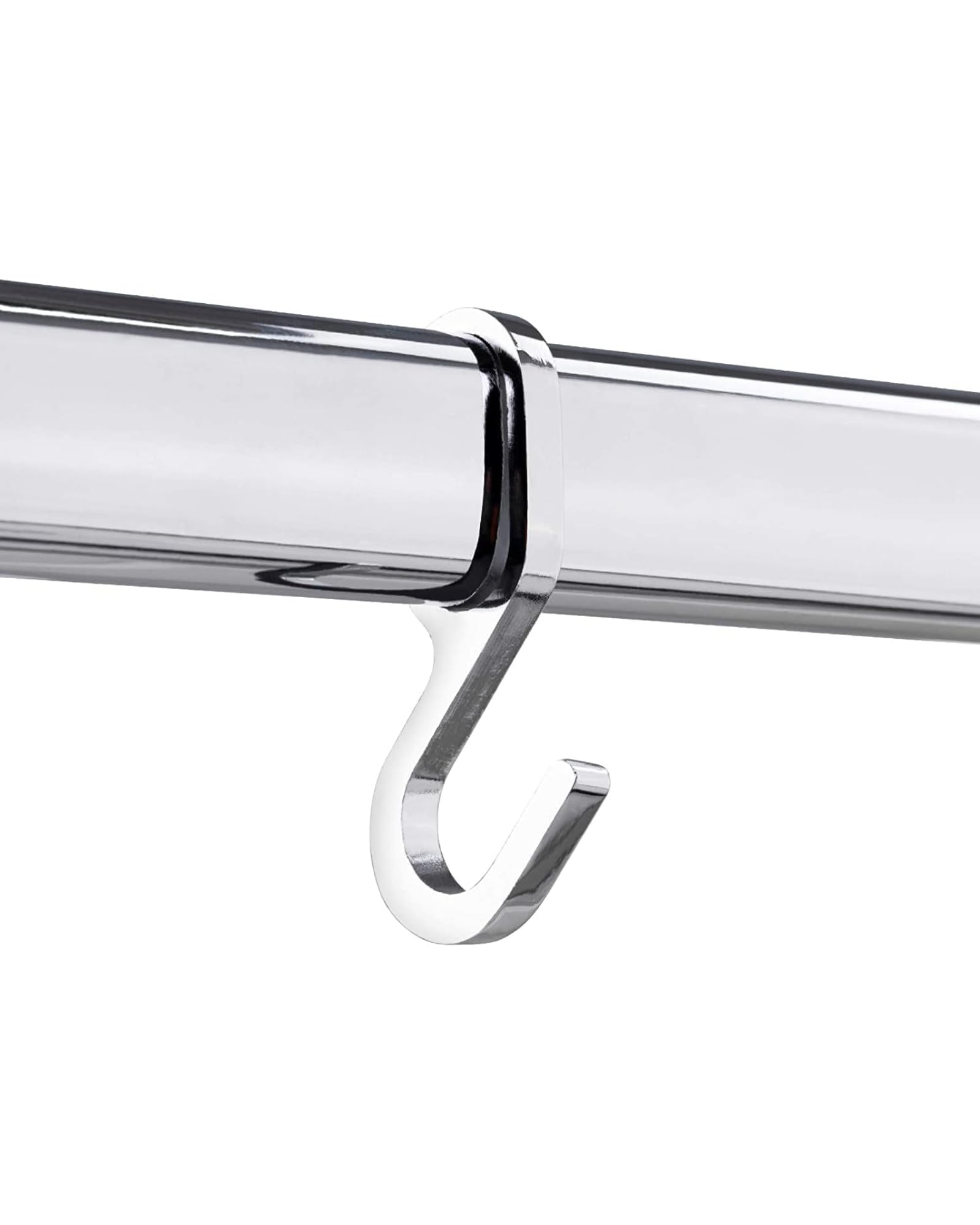 Gedotec Metal Oval Hanging Hooks for Wardrobe Rail – Pack of 10 – 30 x 15 mm – Chrome-Plated – Practical Hanging Function – Silver Oval Hooks